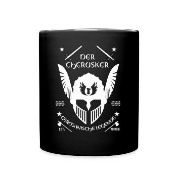 Cherusker - germanische Legenden Design - Tasse einfarbig - Schwarz - Vorne