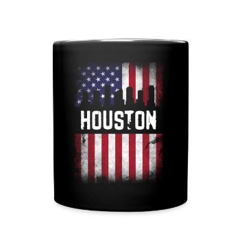 Conception du drapeau de Houston USA pour les fiers résidents de Houston - Mug uni - noir - Devant