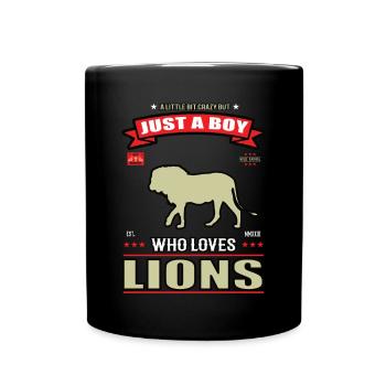 Juste un garçon qui aime la tenue de lion - Mug uni - noir - Devant