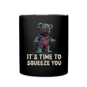 Zombie Teddy Halloween Horror Monster Blood - Full Colour Mug - black - Front