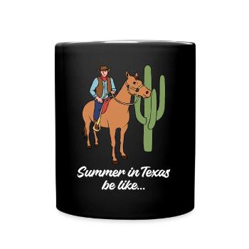 Texas Weather Sommerdesign für stolze Texaner - Tasse einfarbig - Schwarz - Vorne