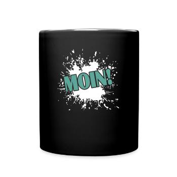 Moin - Tasse einfarbig - Schwarz - Vorne
