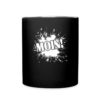 Moin - Tasse einfarbig - Schwarz - Vorne