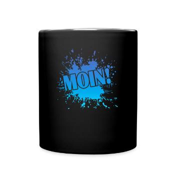 Moin! - Tasse einfarbig - Schwarz - Vorne