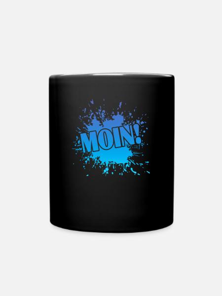 Moin! - Tasse einfarbig - Schwarz