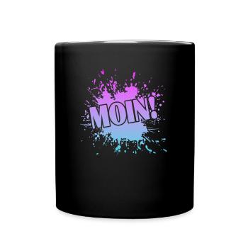 Moin - Tasse einfarbig - Schwarz - Vorne