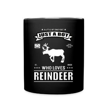 Juste un garçon qui aime la tenue de renne - Mug uni - noir - Devant