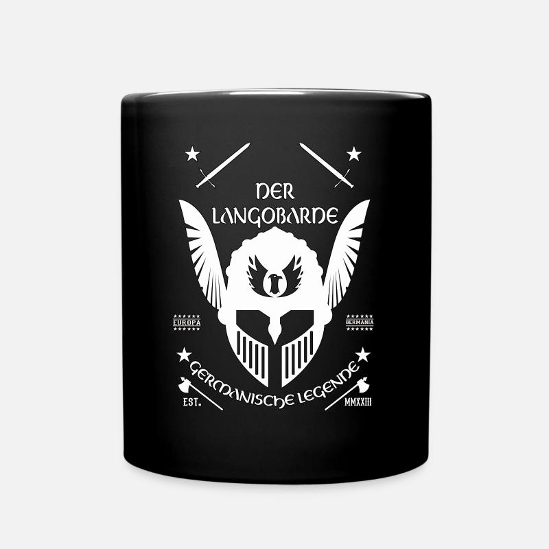 Der Langobarde - Prachtvolles Germanisches Desig - Tasse einfarbig - Schwarz