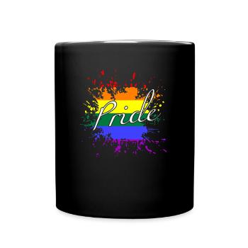 Pride Kleks LGBTQ splash - Tasse einfarbig - Schwarz - Vorne