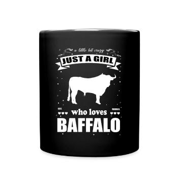 Juste une fille qui aime la tenue de buffle d’eau - Mug uni - noir - Devant