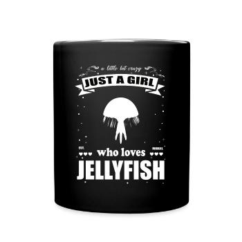 Just a Girl who loves Quallen Outfit - Tasse einfarbig - Schwarz - Vorne