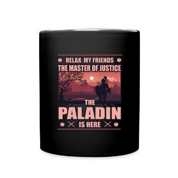 Paladin - Meister des Muts: Mut und Ehre vereint - Tasse einfarbig - Schwarz - Vorne