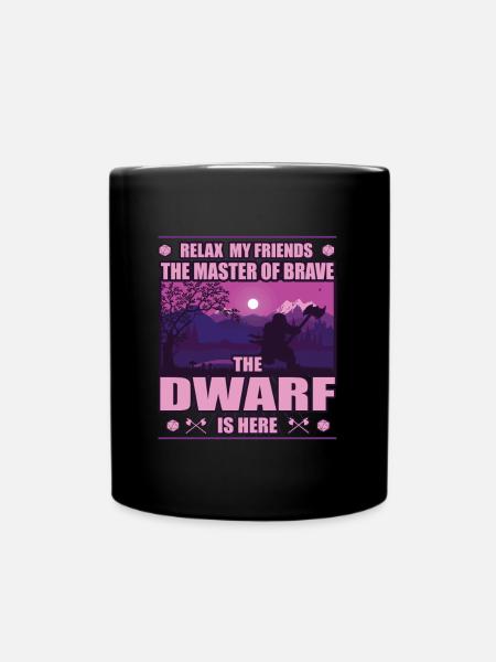 Zwergen-Rollenspiel-Design: Der Meister des Muts - Tasse einfarbig - Schwarz