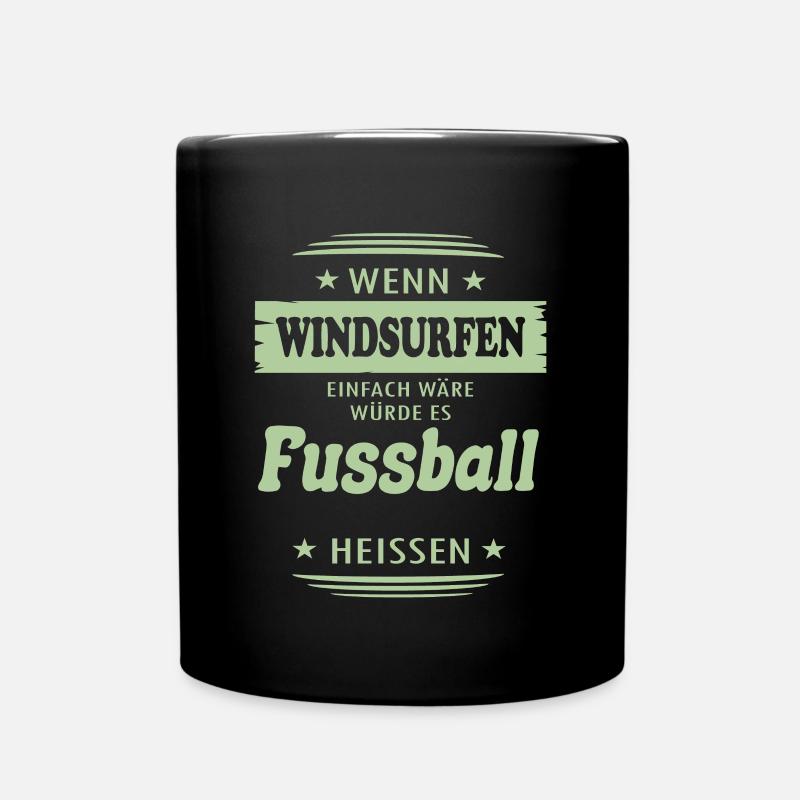 Wenn Windsurfen einfach wäre - Tasse einfarbig - Schwarz