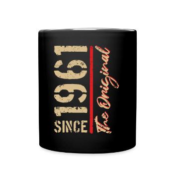 1961 The Original - Jahreszahl, Geburtsjahr - Tasse einfarbig - Schwarz - Vorne