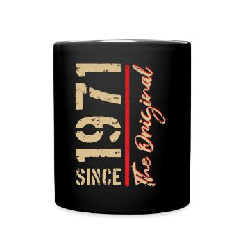 1971 The Original - year, year of birth - Full Colour Mug - black - Front