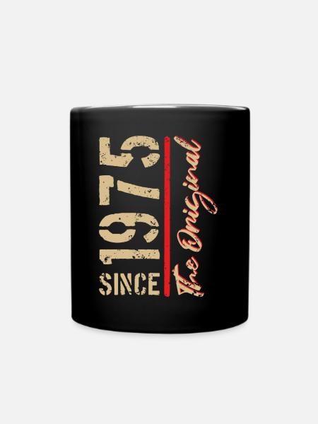 1975 The Original - Geburtsjahr, Jahreszahl - Tasse einfarbig - Schwarz