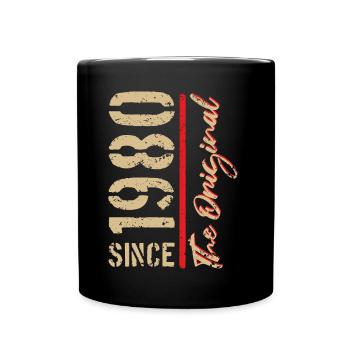 1980 The Original - Jahreszahl, Geburtsjahr - Tasse einfarbig - Schwarz - Vorne