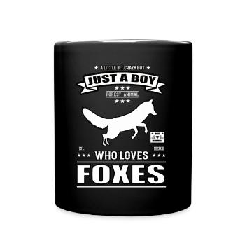 Juste un garçon qui aime la tenue des renards - Mug uni - noir - Devant