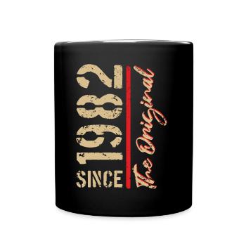 1982 The Original - Jahreszahl, Geburtsjahr - Tasse einfarbig - Schwarz - Vorne