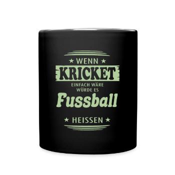 Wenn Kricket einfach wäre - Tasse einfarbig - Schwarz - Vorne