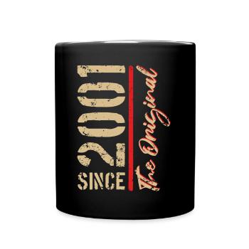 2001 The Original - Geburtsjahr, Jahreszahl - Tasse einfarbig - Schwarz - Vorne