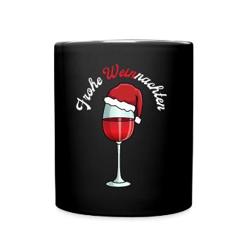 Frohe Weinnachten lustiges Weihnacht Design Frauen - Tasse einfarbig - Schwarz - Vorne