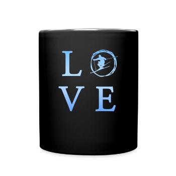 Skifahren - Tasse einfarbig - Schwarz - Vorne