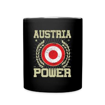 Cool Austria Design - Full Colour Mug - black - Front