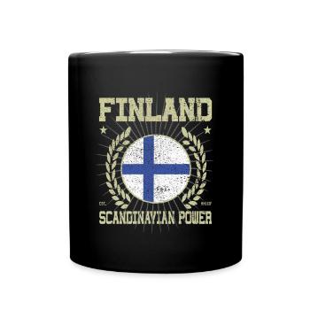 Design finlandais cool - Mug uni - noir - Devant
