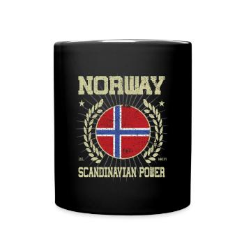Design Cool Norvège - Mug uni - noir - Devant