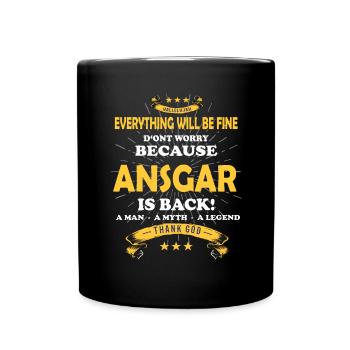Everything will be fine Ansgar Is back - Tasse einfarbig - Schwarz - Vorne