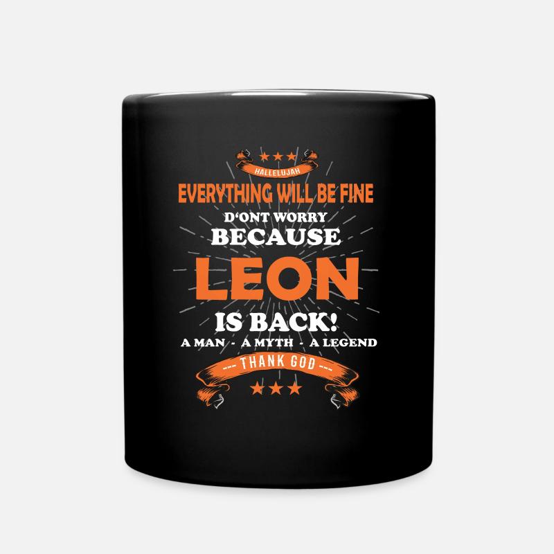 Everything will be fine Leon Is back - Tasse einfarbig - Schwarz