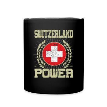 Design Cool Suisse - Mug uni - noir - Devant