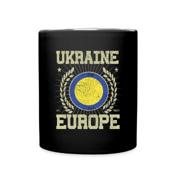 Cool Ukraine Design - Full Colour Mug - black - Front