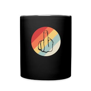 fuck you, fuck off, fucking, fuck, middlefinger - Tasse einfarbig - Schwarz - Vorne