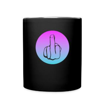 fuck off, fuck you, fucking, fuck - Tasse einfarbig - Schwarz - Vorne