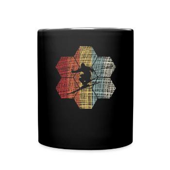 skiing - Tasse einfarbig - Schwarz - Vorne