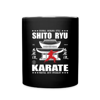 coole Shito-Ryu Kampfsport Design mit Kanji - Tasse einfarbig - Schwarz - Vorne