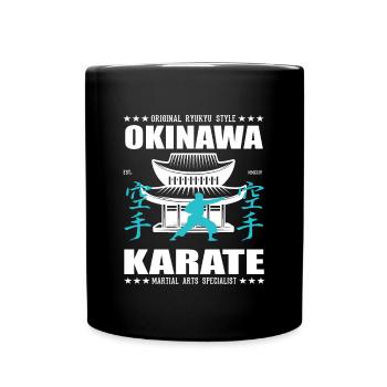 cooles Karate-Do Kampfsport Design mit Kanji - Tasse einfarbig - Schwarz - Vorne
