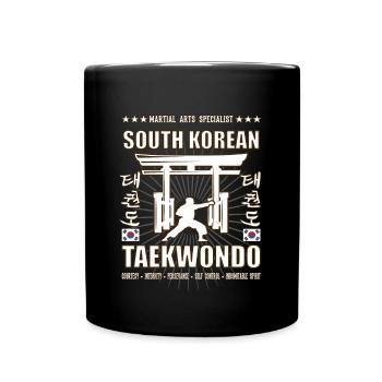 conception d’arts martiaux de taekwondo cool avec kanji - Mug uni - noir - Devant