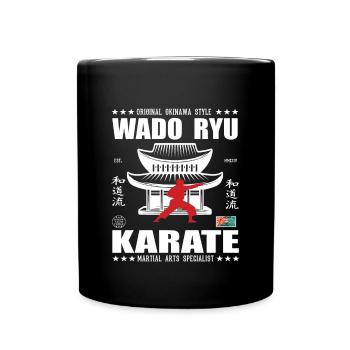 Conception d’arts martiaux Wado-Ryu cool avec kanji - Mug uni - noir - Devant