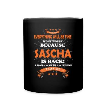 Tout ira bien Sascha est de retour - Mug uni - noir - Devant