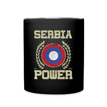 Design Cool Serbie - Mug uni - noir - Devant