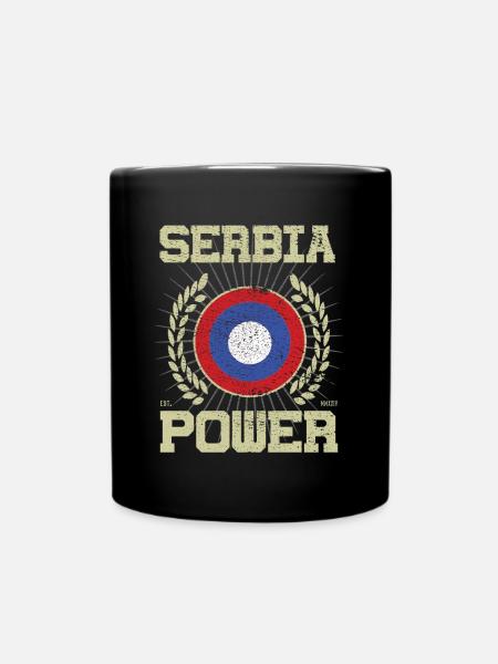 Cooles Serbien Design - Tasse einfarbig - Schwarz