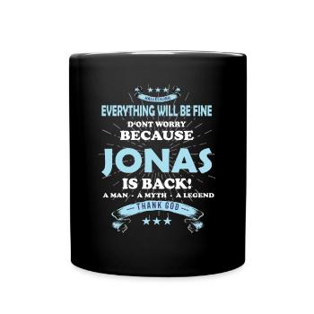 Everything will be fine Jonas Is back - Tasse einfarbig - Schwarz - Vorne