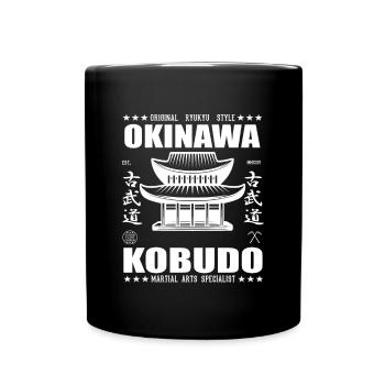 cooles Kobudo Design im Okinawa Stile - Tasse einfarbig - Schwarz - Vorne