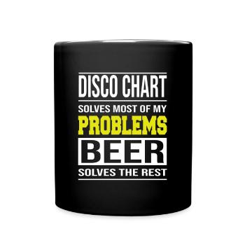 Disco Chart résout les problèmes de conception, Beer le reste - Mug uni - noir - Devant