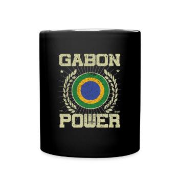 Cooles Gabun, Design - Tasse einfarbig - Schwarz - Vorne