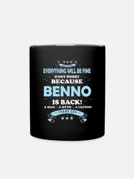 Everything will be fine Benno Is back - Tasse einfarbig - Schwarz